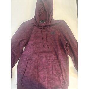 Under Armour Men's Small ColdGear Tech Long Sleeve Fleece Hooded Pullover Maroon